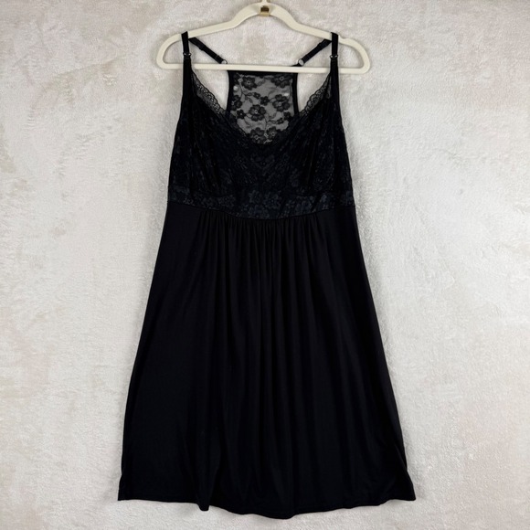 Kindred Bravely Other - Kindred Bravely Lucille Nursing Nightgown Black Lace Racerback Maternity XL